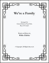 We're a Family Unison choral sheet music cover